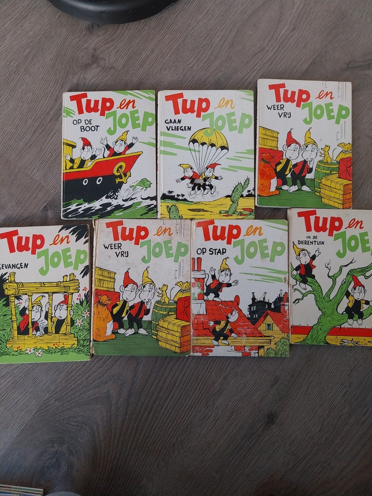 Tup en Joep - Vintage stripboeken (9e, 10e, 25e, 26e druk), Complete serie of reeks, Ophalen of Verzenden, Gelezen