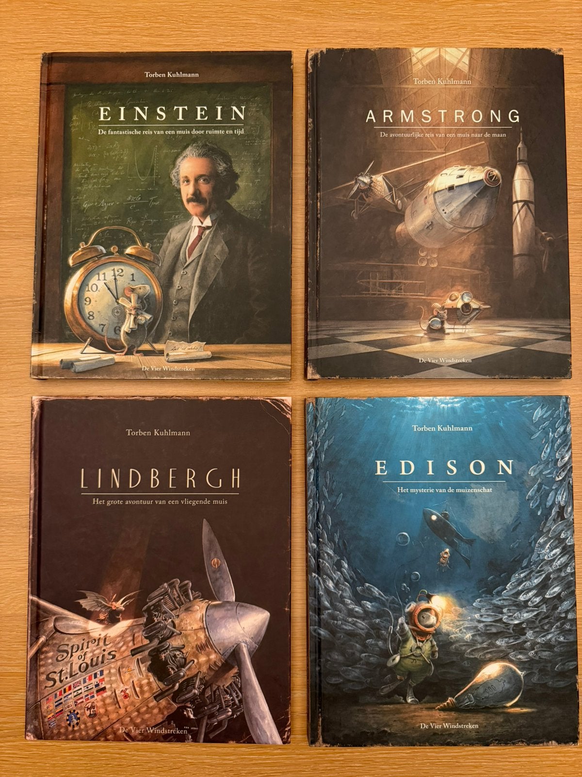 Torben Kuhlmann boeken: Lindbergh Armstrong Edison Einstein, Ophalen of Verzenden, Zo goed als nieuw
