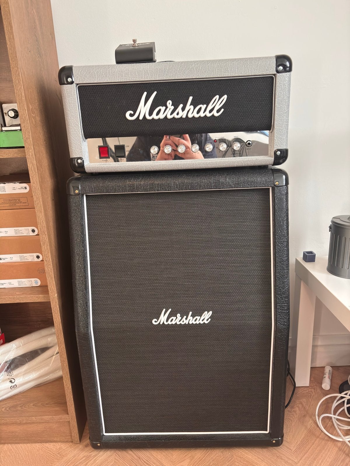 Marshall Silver Jubilee 2525H Studio + cab met Vintage 30, Muziek en Instrumenten, Ophalen, Zo goed als nieuw, Gitaar, Minder dan 50 watt