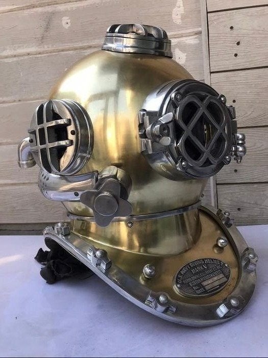 Duikhelm - XXL U.S. "Mark V" Deep Sea Divers duikershelm, Ophalen of Verzenden