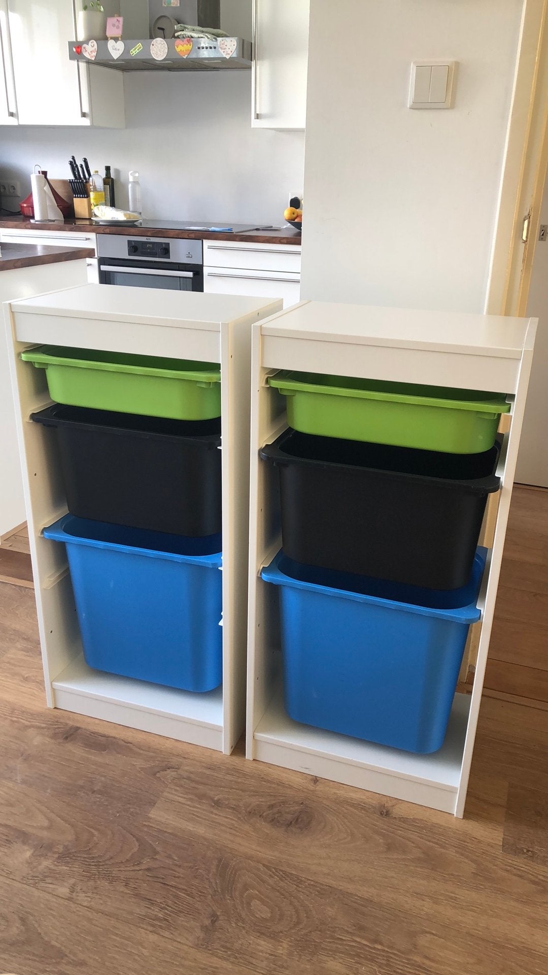 2 IKEA TROFAST OPBERGKAST MET BAKKEN, Ophalen, Gebruikt, 50 tot 100 cm, 3 of 4 laden