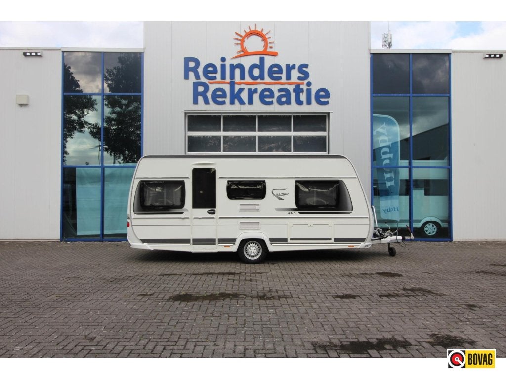 Fendt Saphir 465 TG Voortent,Fietsenrek, Caravans en Kamperen, Caravans, Schokbreker, Standaardzit, Overige typen, Bedrijf