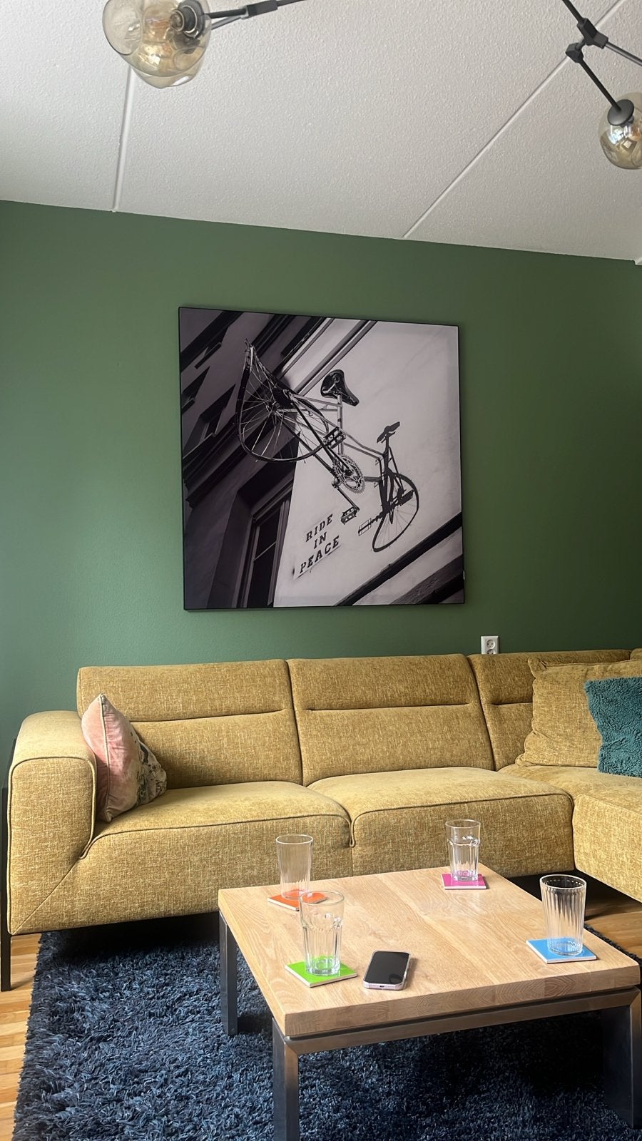 Werkaandemuur Rijd in vrede doek 120x120 zonder frame, Ophalen of Verzenden, 100 tot 125 cm, 75 – 100, Print