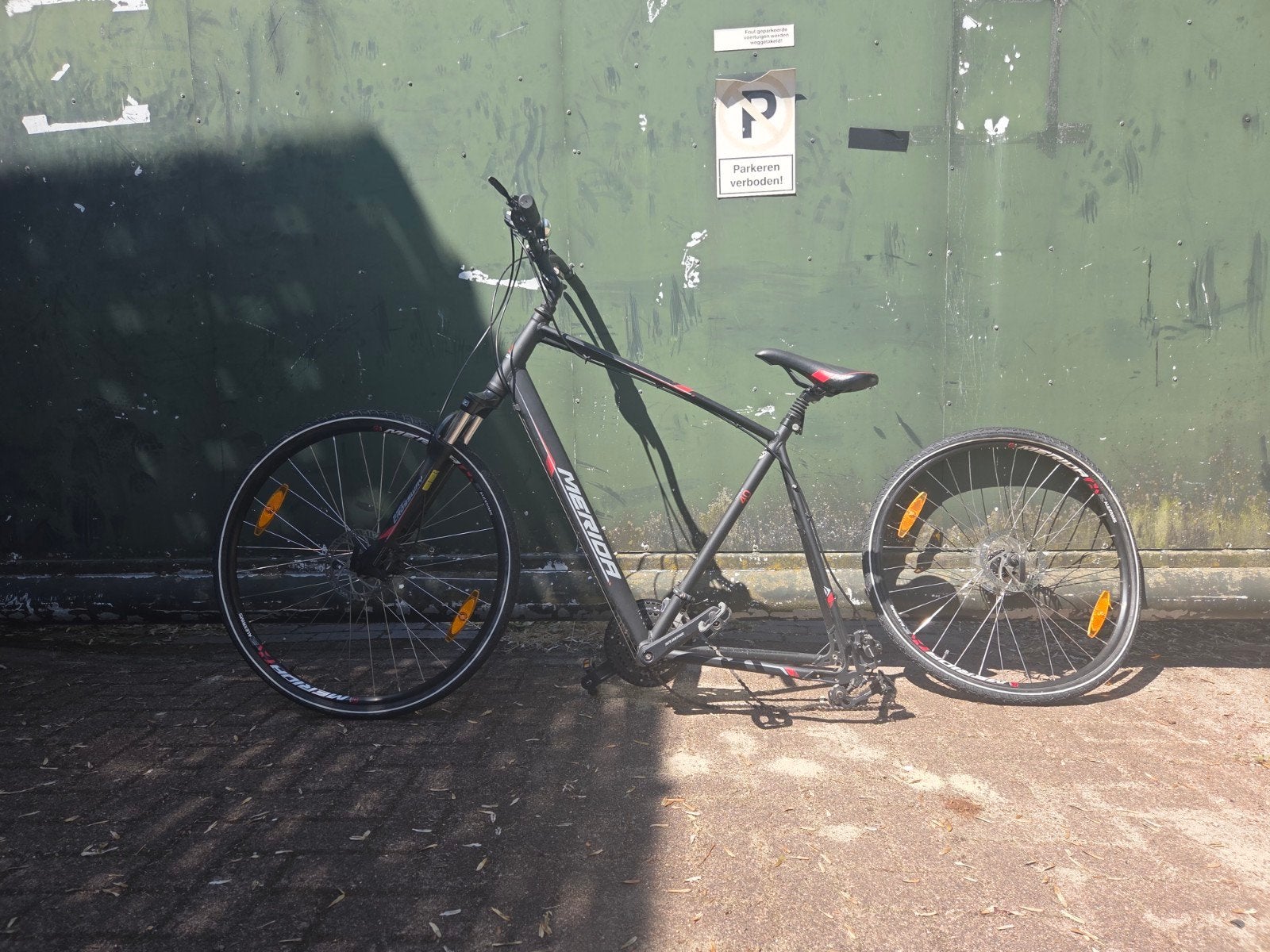 merida mountainbike met verbogen achterwiel, Ophalen, Gebruikt