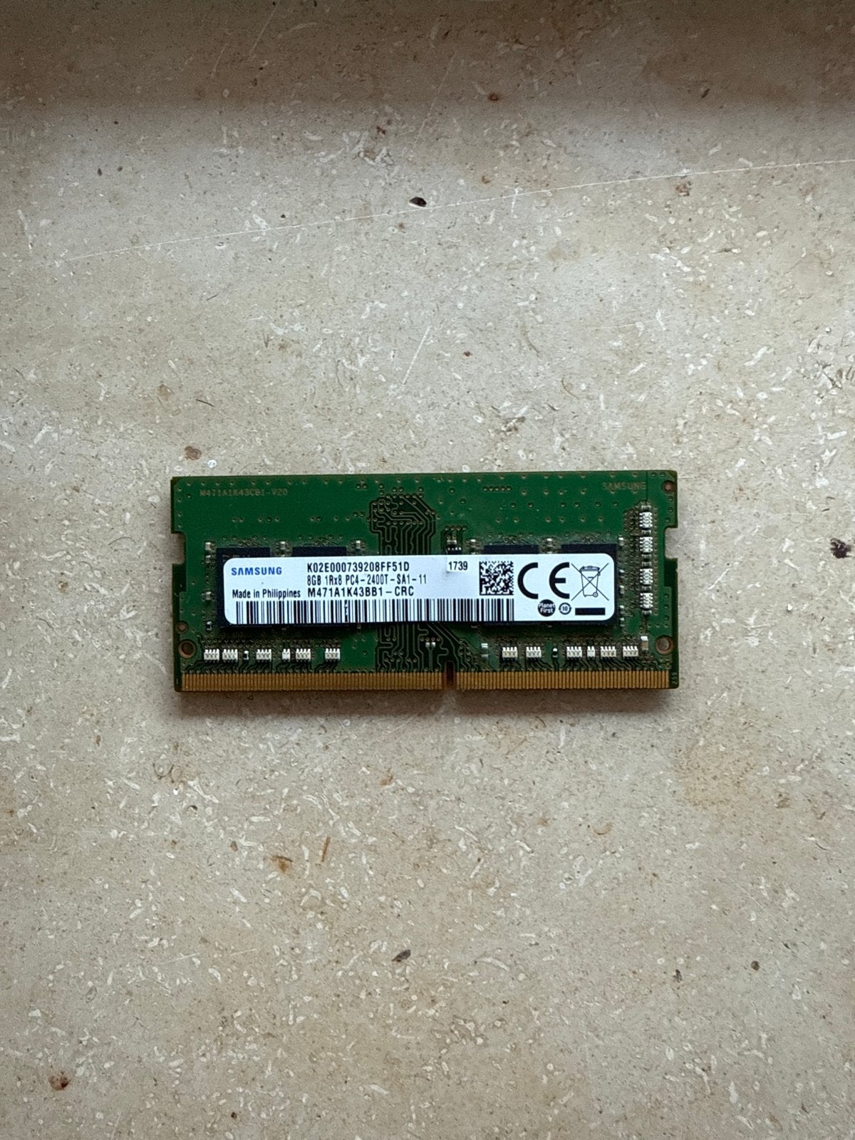 Samsung 8GB DDR4 RAM module voor laptop, Computers en Software, RAM geheugen, Gebruikt, DDR4, 8 GB, Ophalen of Verzenden