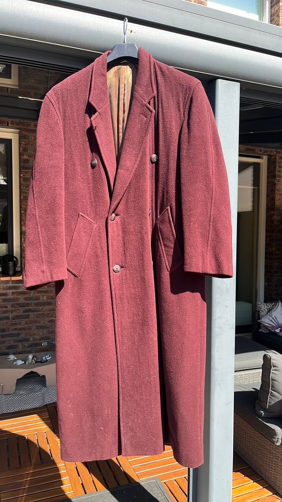 Wollen jas, Ophalen of Verzenden, Zo goed als nieuw, Maat 48/50 (M), Zwart