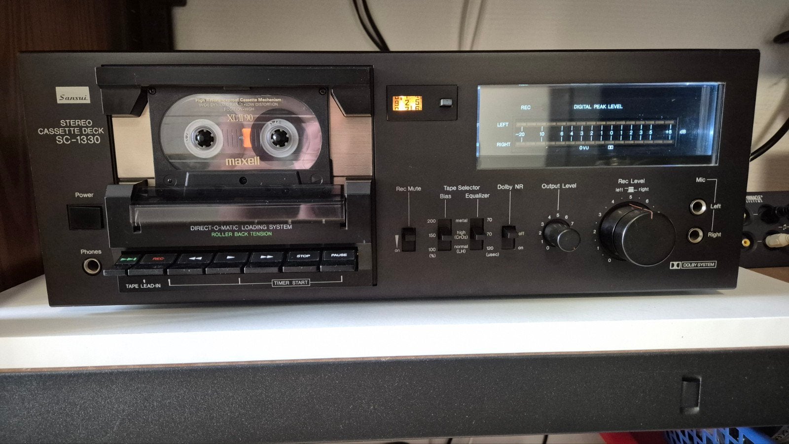 Sansui SC-1330 cassettedeck, Ophalen of Verzenden, Enkel, Overige merken, Tape counter