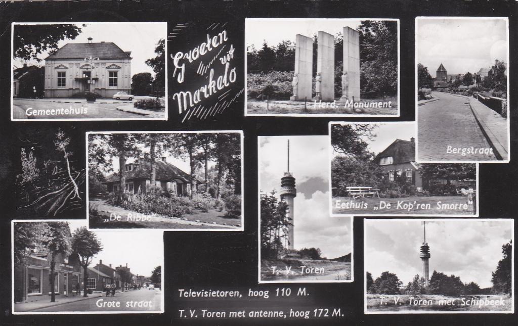 GA1723 Groeten uit Markelo Overijssel Goor gelopen 1964, Verzenden, 1960 tot 1980, Gelopen, Overijssel