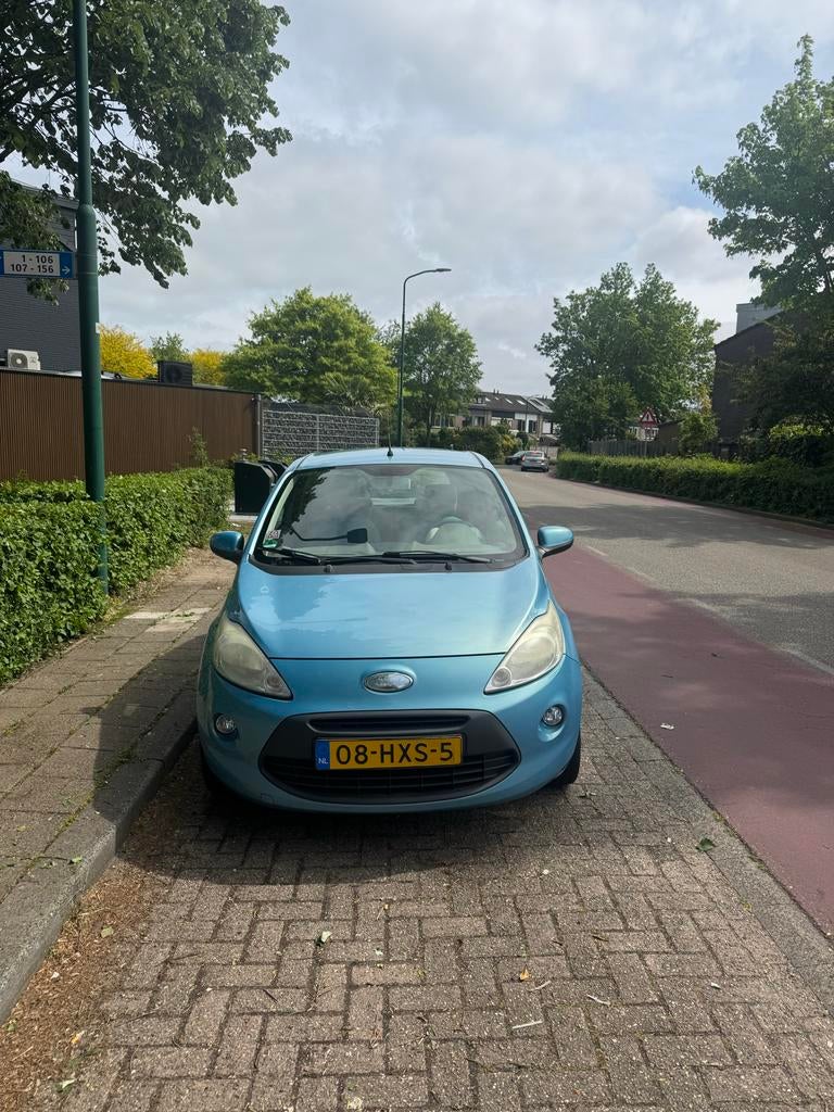Ford Ka 1.2 51KW 2009 Blauw, Voorwielaandrijving, Stof, 4 cilinders, Origineel Nederlands