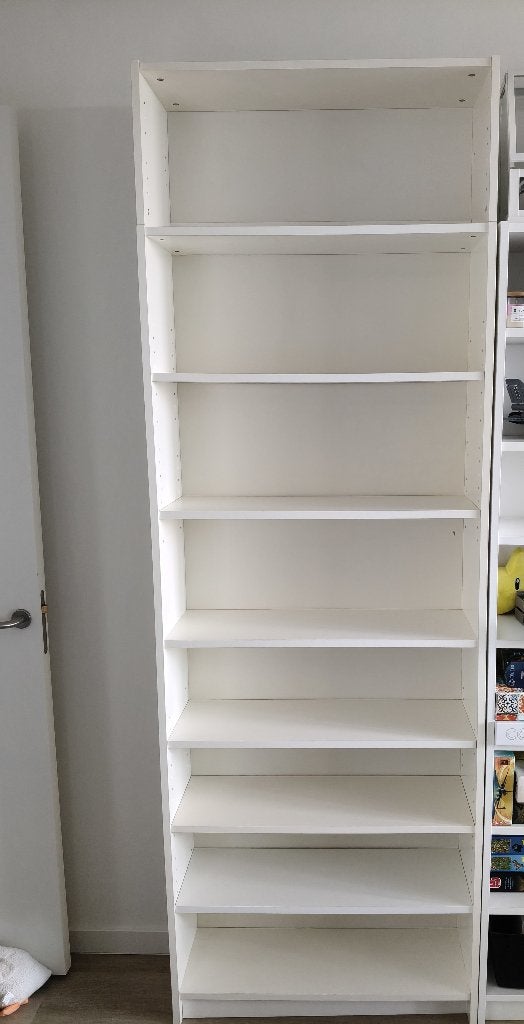 Billy boekenkast wit met bovenstuk, Ophalen, Met plank(en), 200 cm of meer, Wit