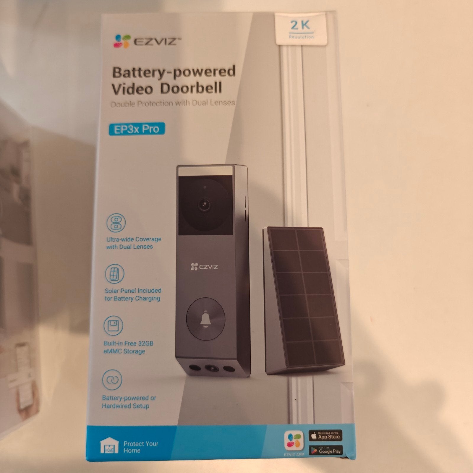 EZVIZ EP3x Pro – Slimme 2K Videodeurbel met Dubbele Camera e, Ophalen of Verzenden, Ingebouwde camera, Nieuw, Draadloos