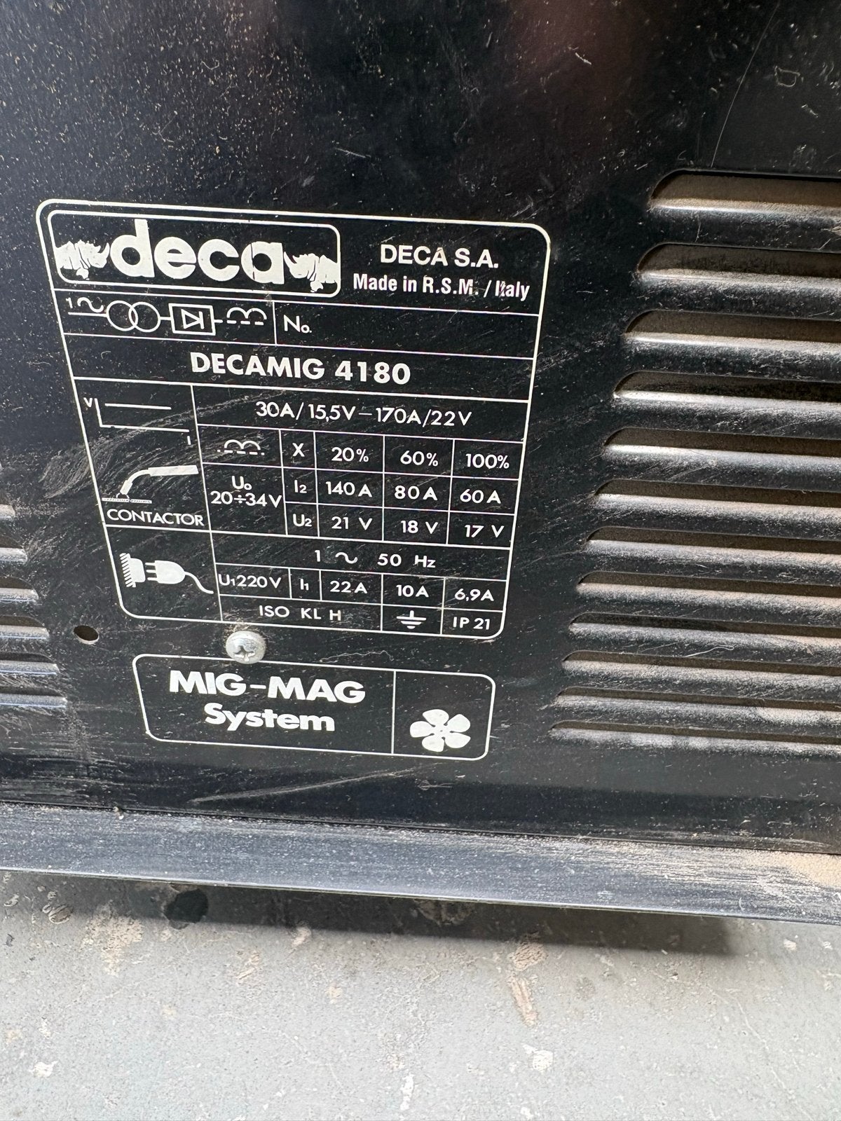 Decamig 4180 MIG/MAG Lasapparaat, Ophalen of Verzenden, Gebruikt, 150 tot 250 ampère, Co2