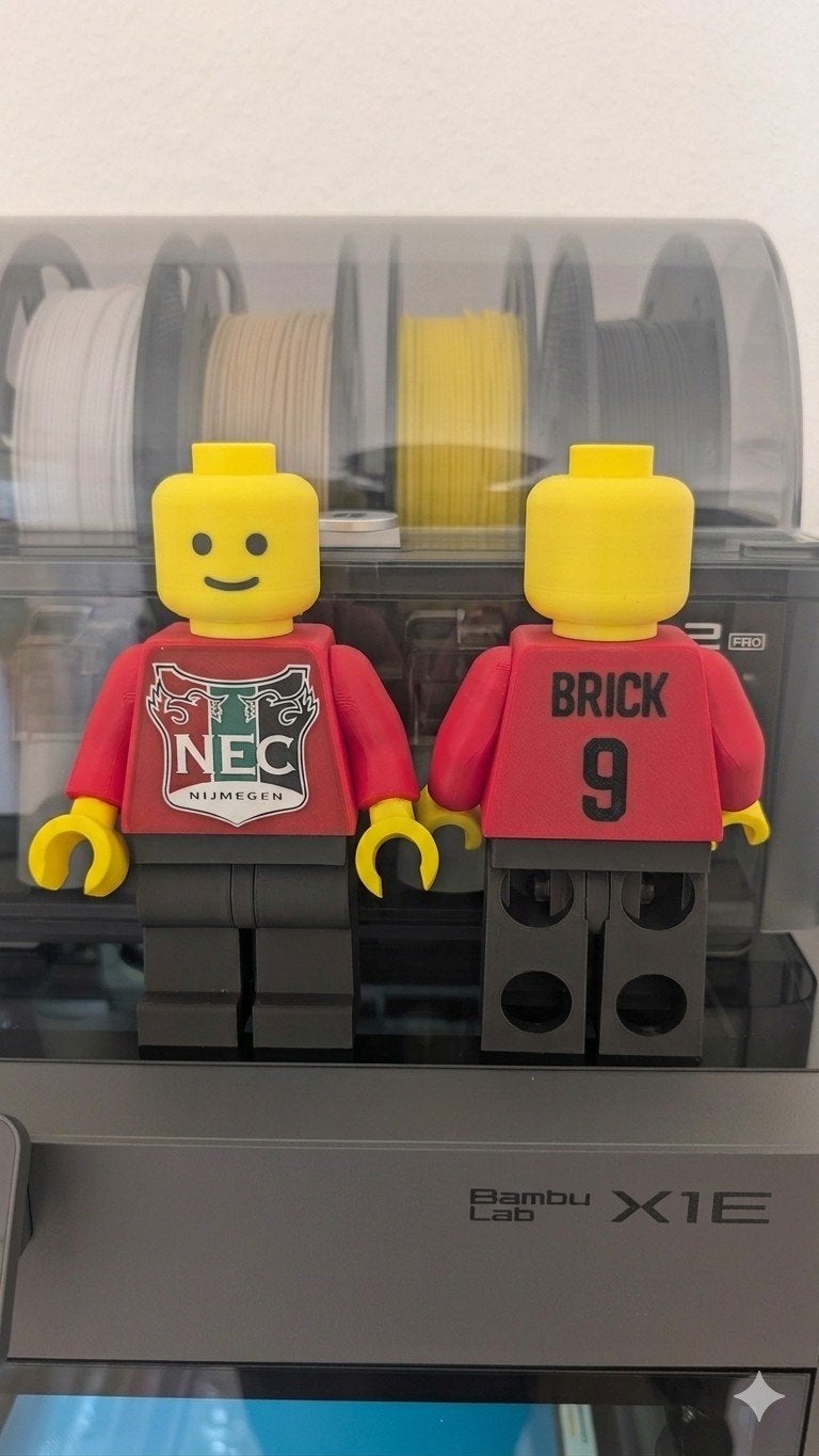 NEC Legopop 20cm - Unieke 3D-geprinte fanitem, Kinderen en Baby's, Ophalen of Verzenden, Zo goed als nieuw, Overige merken