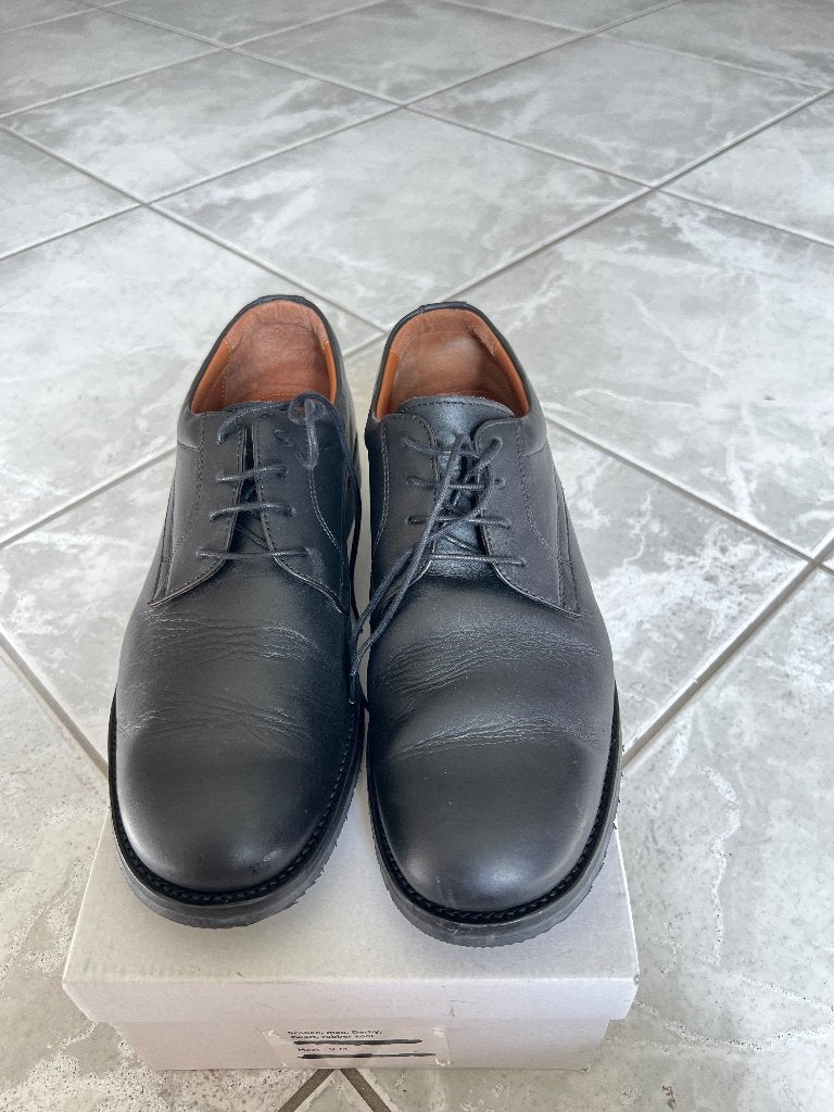 Z.G.A.N. paar Derby Veterschoenen van Defensie maat 9M.43, Verzenden, Zwart, Derby van Defensie, Zo goed als nieuw
