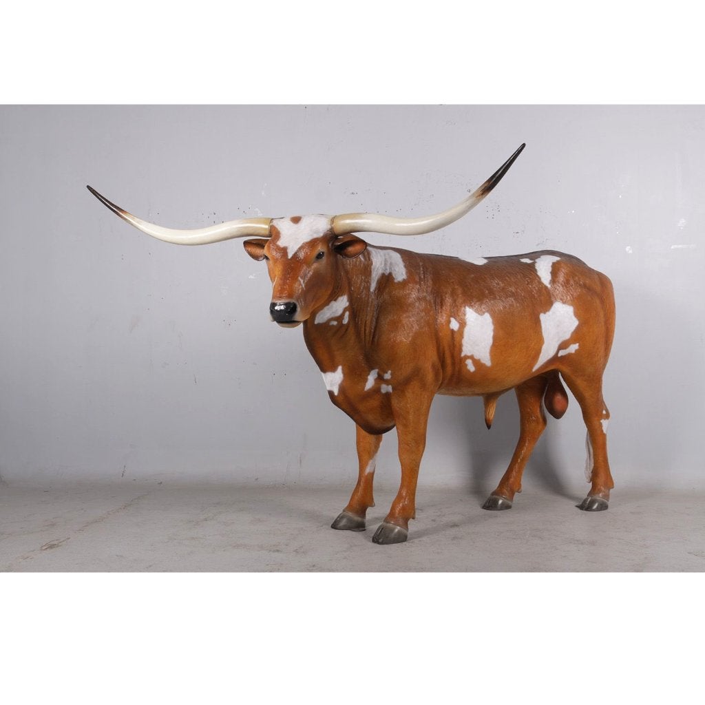 Bull Texas Longhorn 288 cm - stier texas longhorn beeld, Ophalen, Nieuw, Overige typen