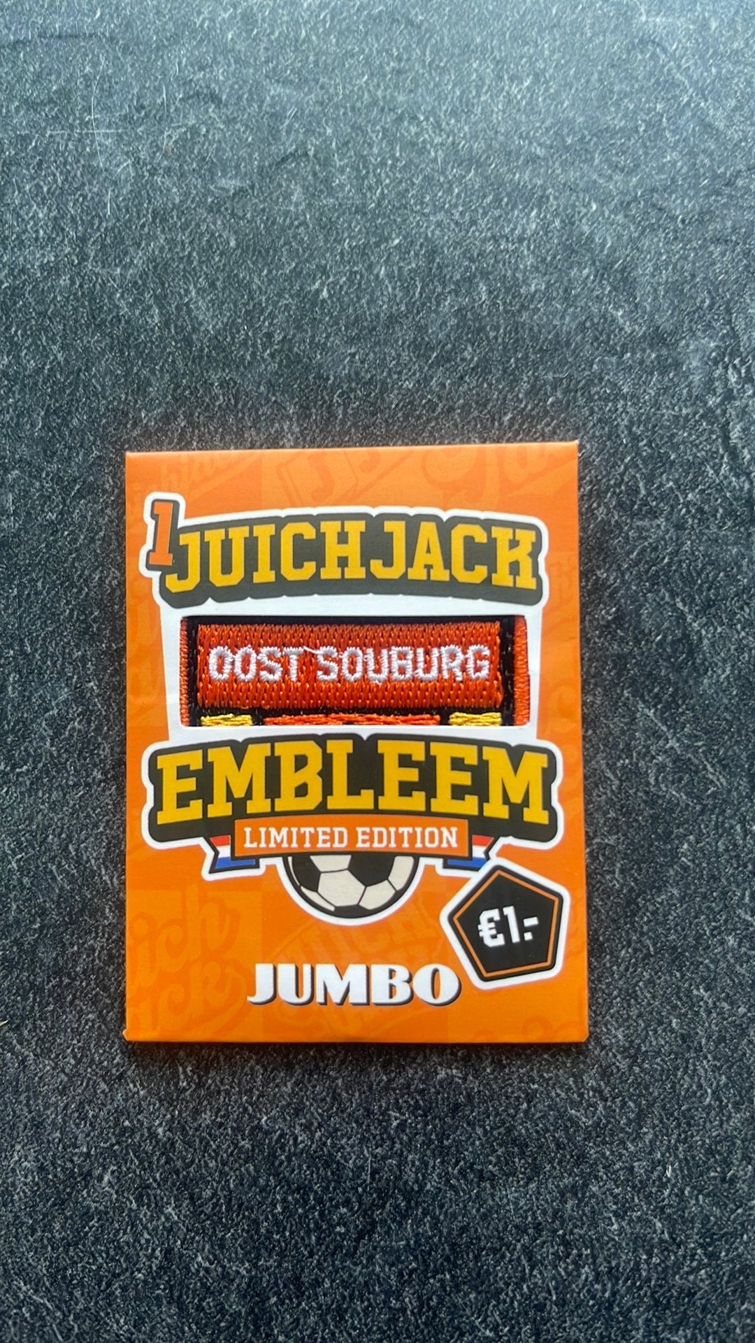 Jumbo juich embleem uit Zeeland: Oost-Souburg, Hobby en Vrije tijd, Spaarzegeltjes, Verzenden, Winkel, Super of Benzinepomp, Zegels, Bonnen of Punten