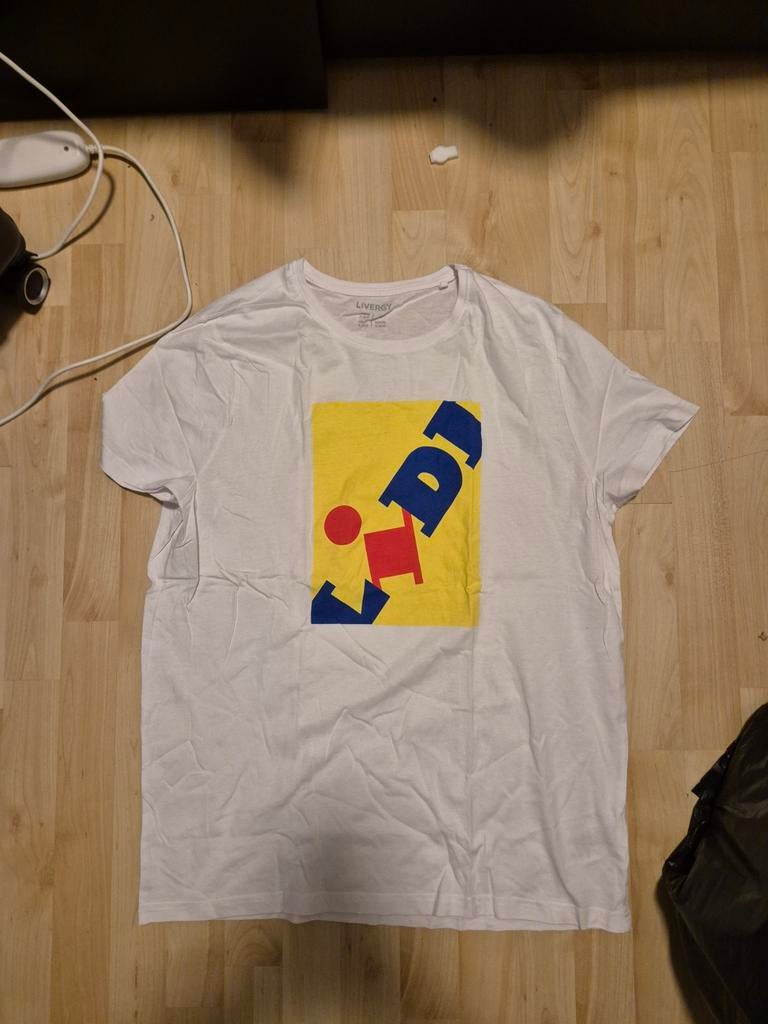 Merchandise shirt Lidl maat XL, Kleding | Heren, Wit, Lidl, Ophalen of Verzenden, Maat 56/58 (XL)