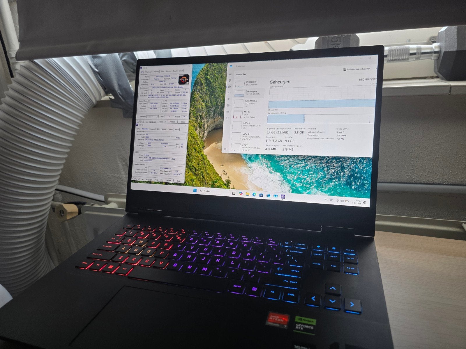 HP Omen 16 Gaming Laptop | Ryzen 7 7840HS | RTX 4070, HP Omen, Gebruikt, Qwerty, Ophalen of Verzenden