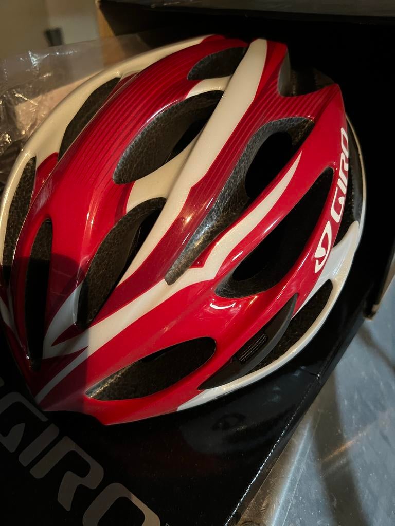 Giro Monza Fietshelm - Rood/Wit - Maat S (51-55 cm), Fietsen en Brommers, Fietsaccessoires | Fietshelmen, Ophalen of Verzenden