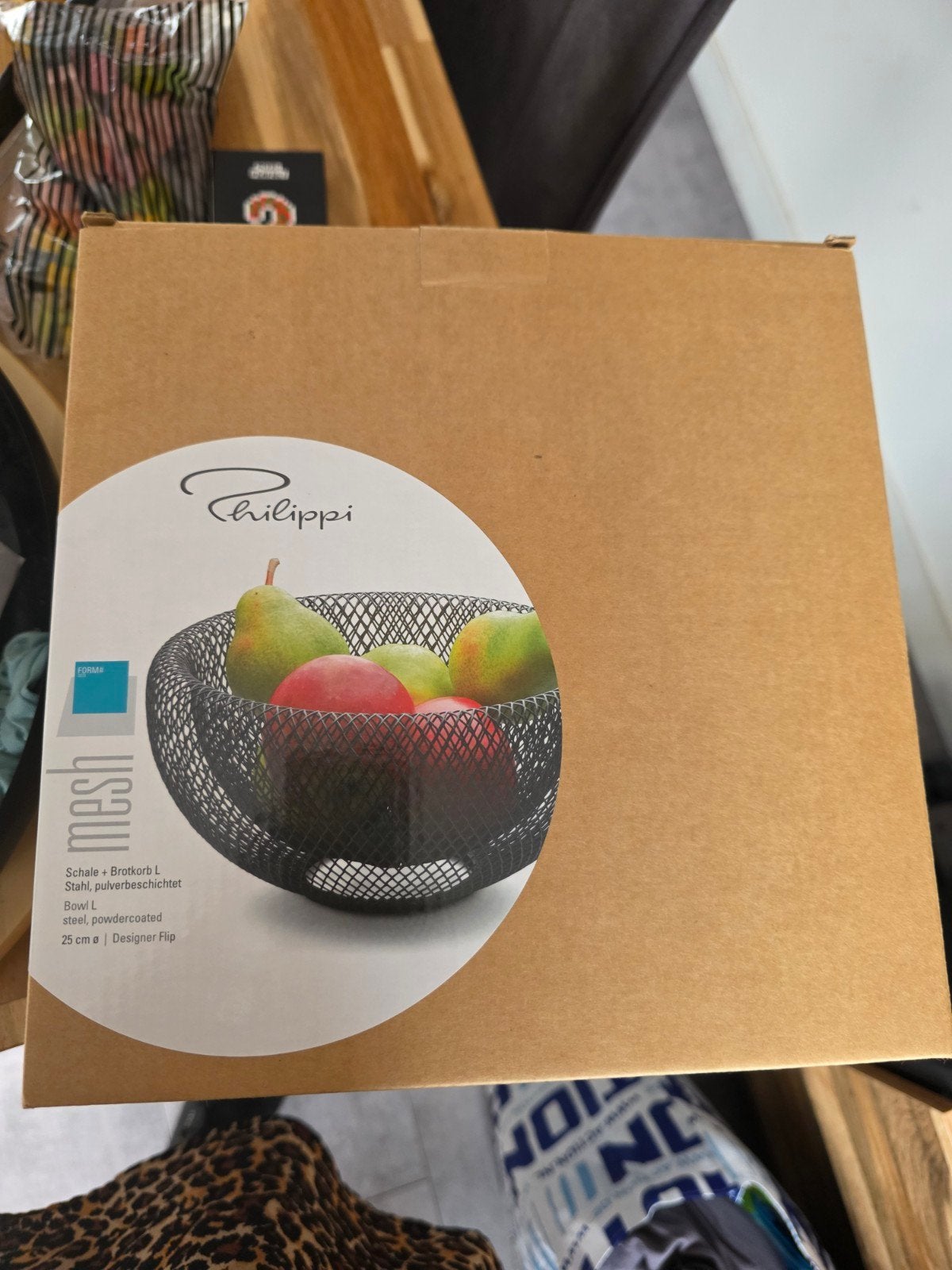 Philippi Mesh Fruitschaal Zwart - Design Fruitschaal, Schaal, Rond, Nieuw, Ophalen of Verzenden