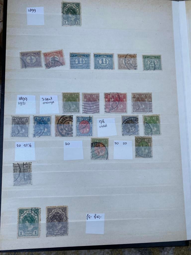 Nederlandse postzegels 1899-1921, diverse waarden, Ophalen of Verzenden, T/m 1940, Gestempeld