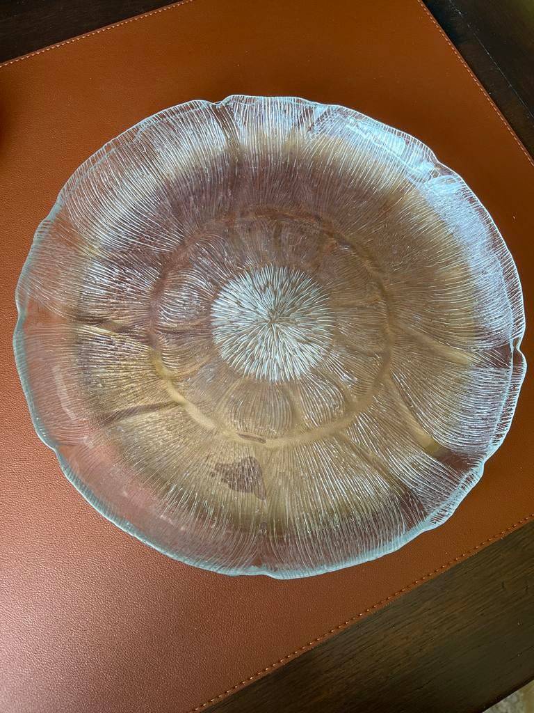 2x Arcoroc France Vintage Glazen borden - Bloemmotief, Ophalen