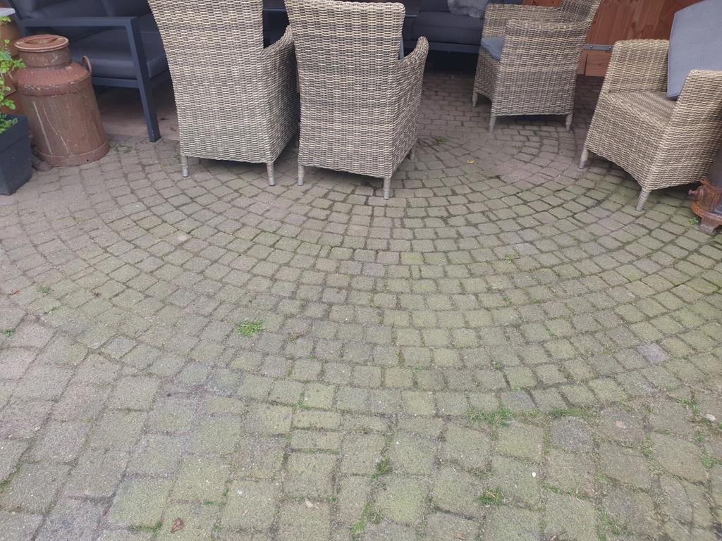 Gebruikte Cobblestones in diverse formaten (ca. 36m2), Ophalen, Gebruikt, Klinkers, Natuursteen