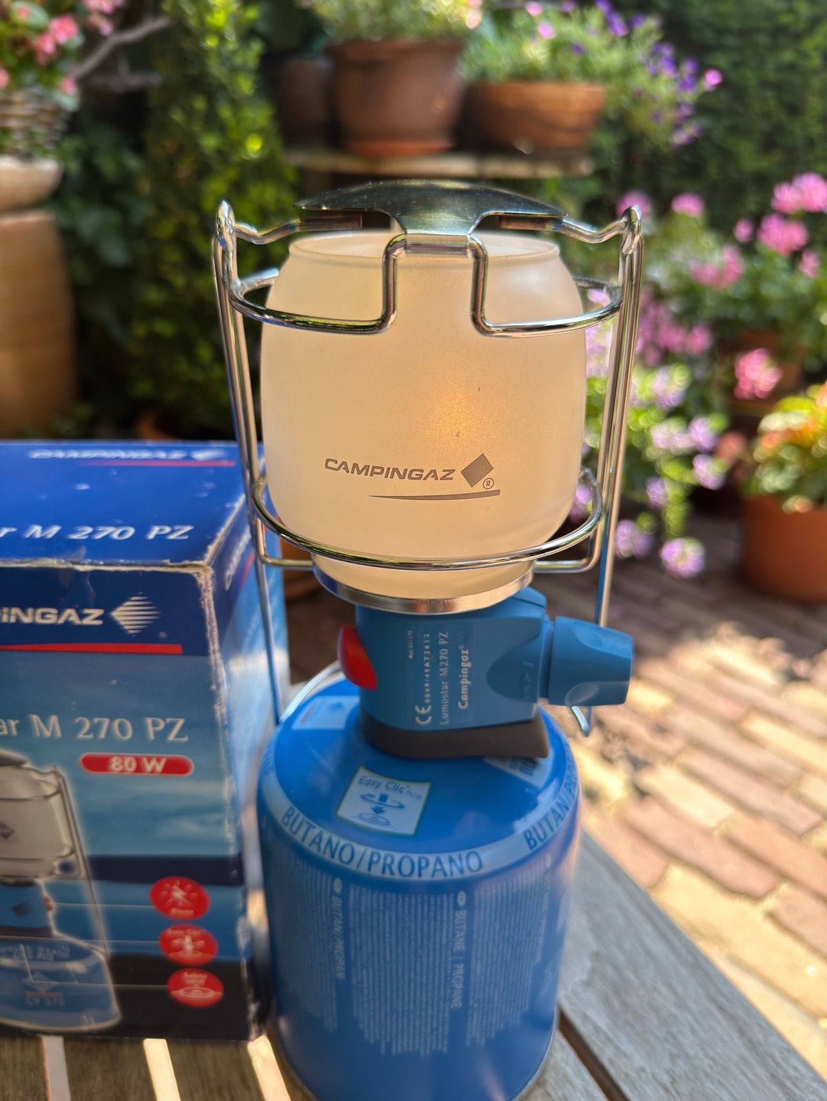 Campingaz Lumostar M 270 PZ Campinglamp 80W, Ophalen of Verzenden, Zo goed als nieuw
