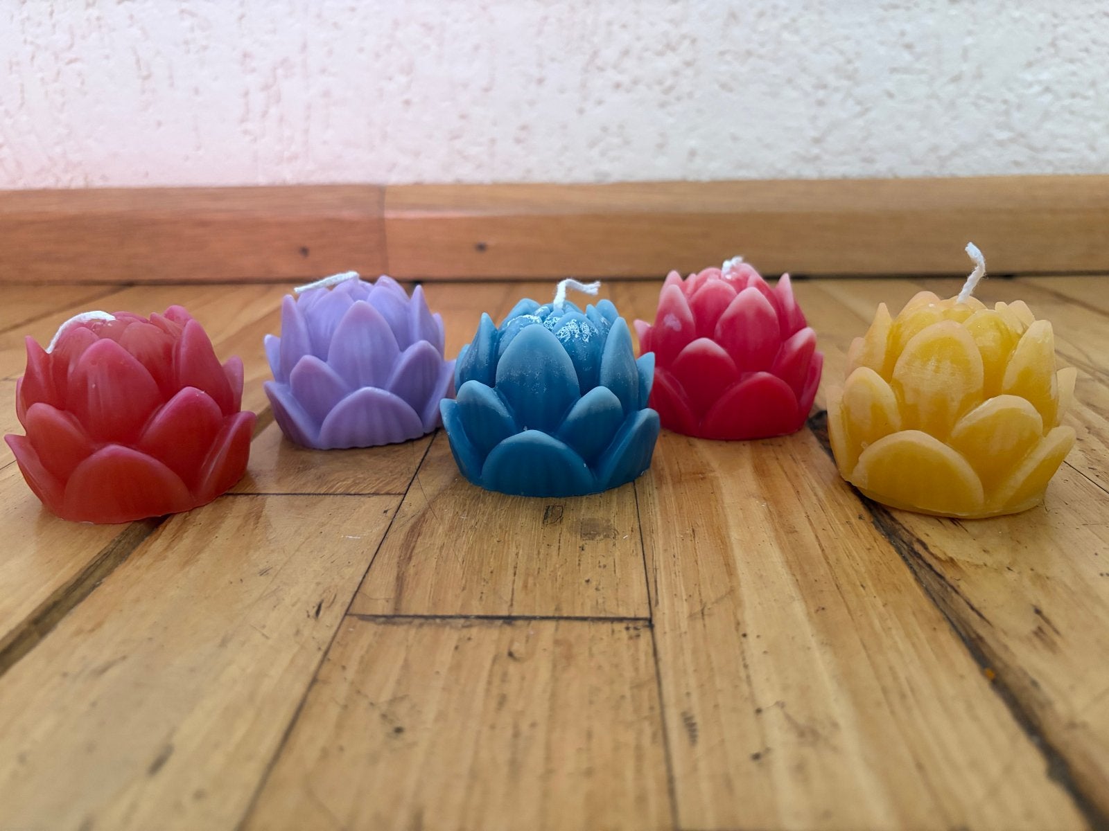 Handgemaakte lotus Kaarsen - Diverse Kleuren, Ophalen, Overige materialen, Zo goed als nieuw, Kaars
