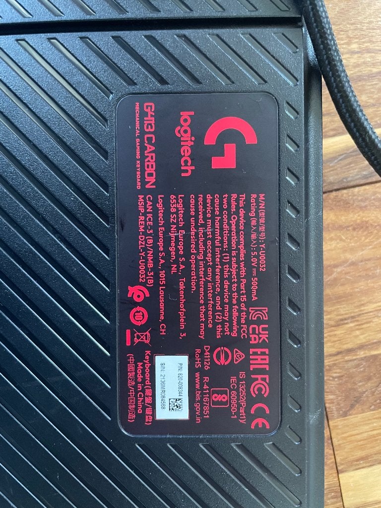 Logitech G413 carbon keyboard, Ophalen, Gebruikt, Logitech G, Gaming toetsenbord