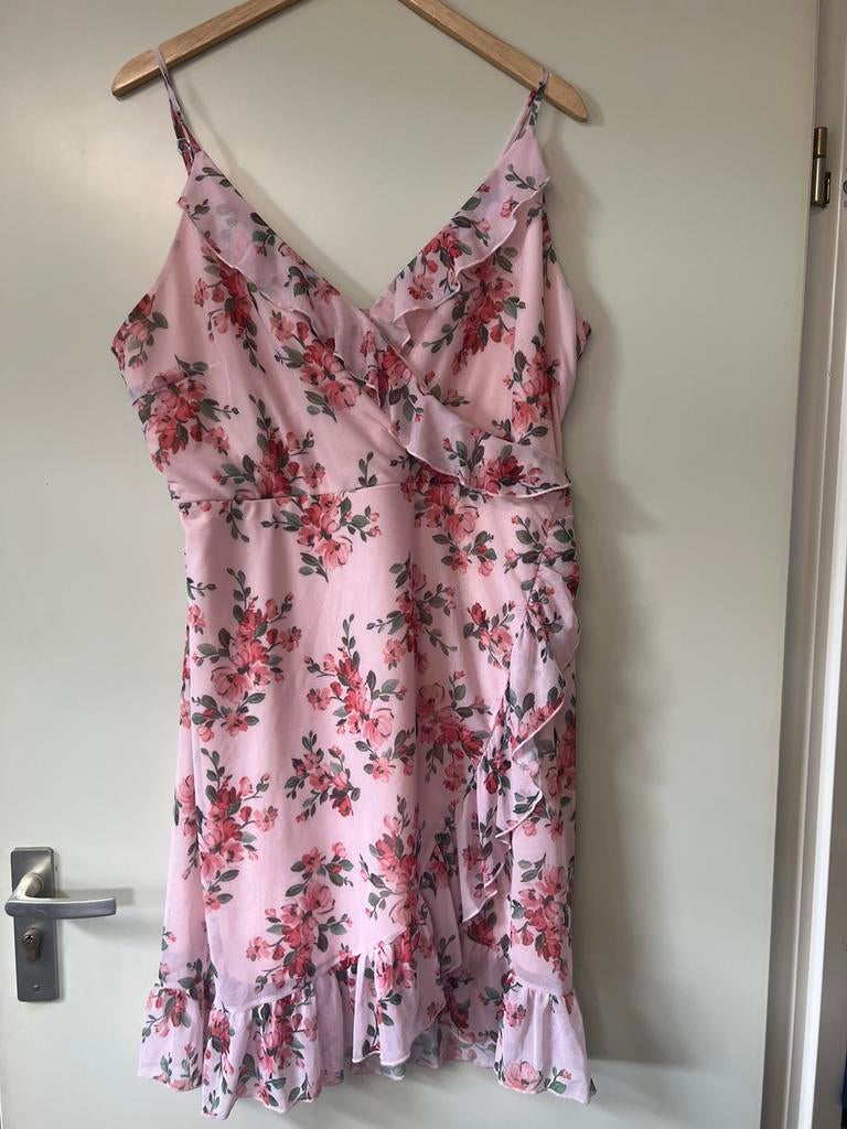 Jurk l, Ophalen of Verzenden, Zo goed als nieuw, Maat 42/44 (L), Roze