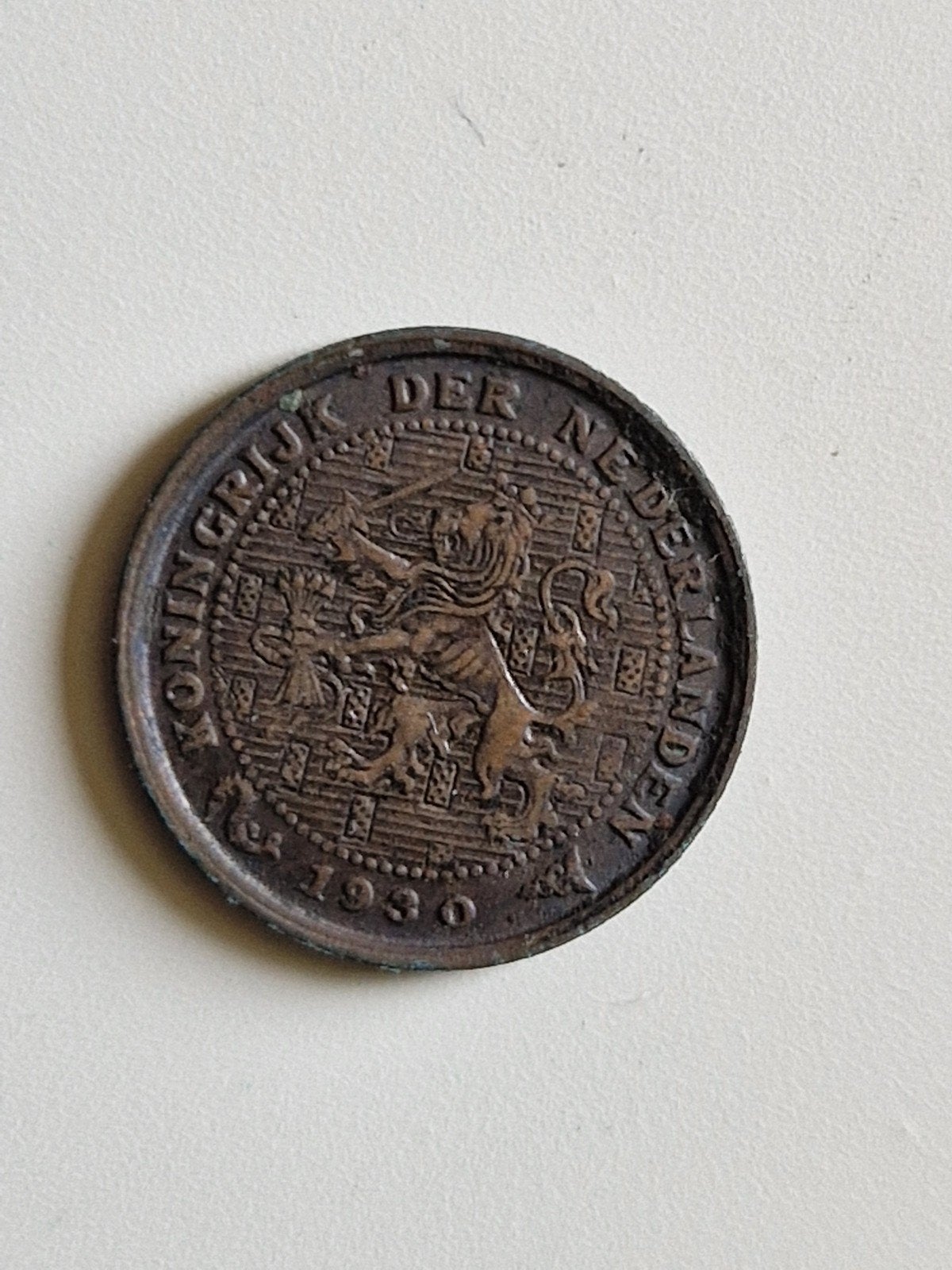 1/2 cent Nederland 1930, Verzenden, Koningin Wilhelmina, 1 cent, Losse munt