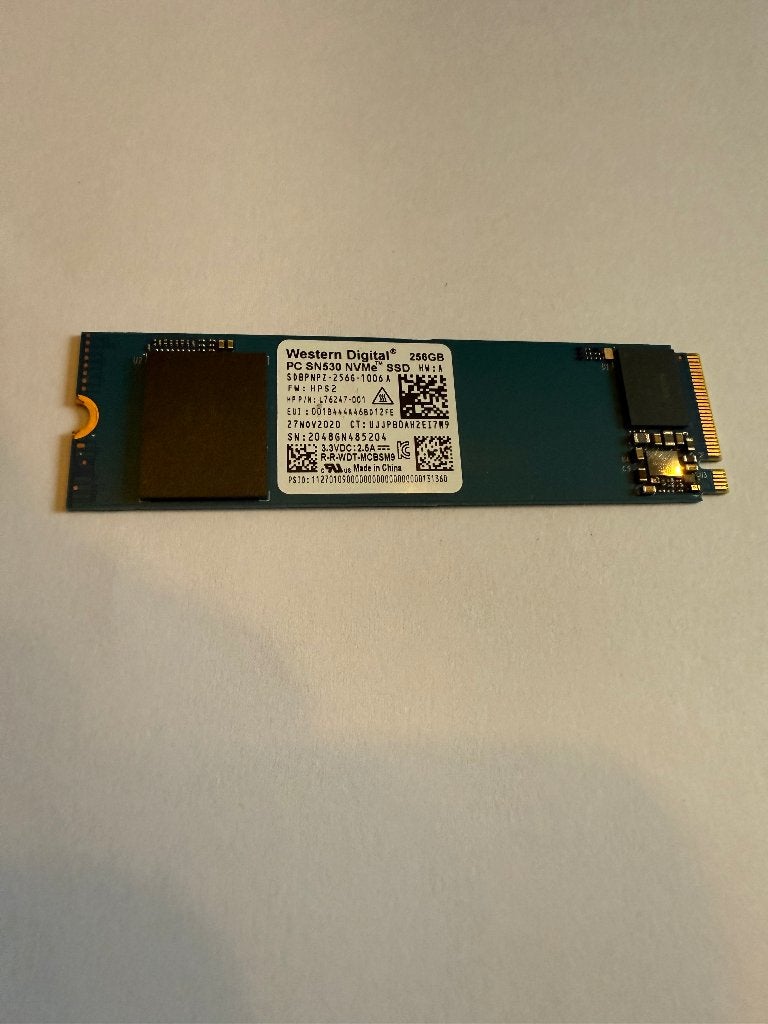 Western Digital 256GB PC SN530 M.2 SSD, Computers en Software, Harde schijven, Intern, 256GB, Zo goed als nieuw, Laptop