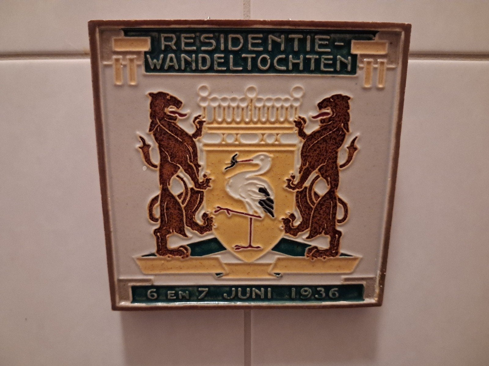 westraven utrecht tegel residentie wandeltochten 1936, Ophalen of Verzenden