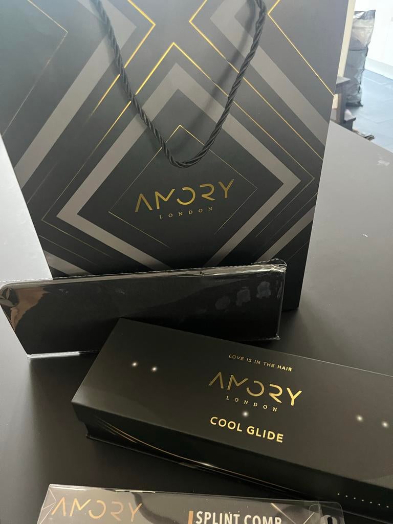AMORY Stijltang Cool Glide + Splint Comb - Nieuw in verpakki, Ophalen, Nieuw, Haarverzorging