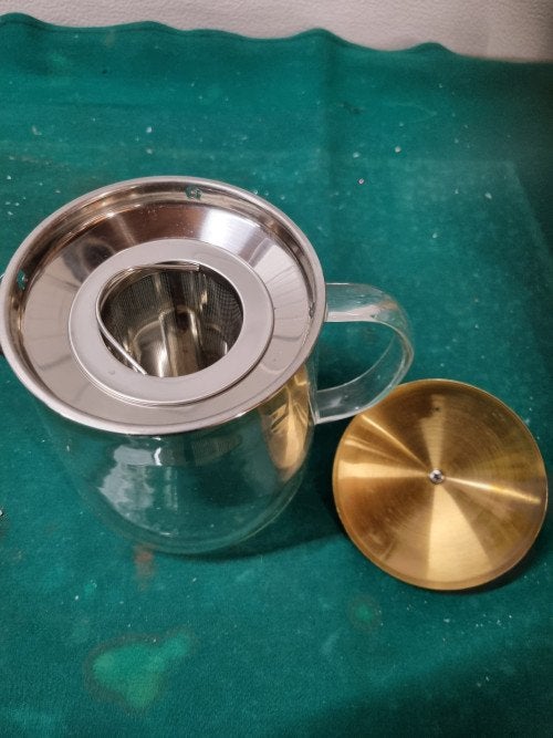 theepot dartington glas met theezeef nieuw, Ophalen of Verzenden