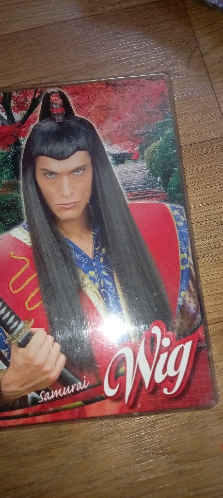 Zwarte Samurai pruik Nieuw., Ophalen of Verzenden, Nieuw, Overige maten, Accessoires
