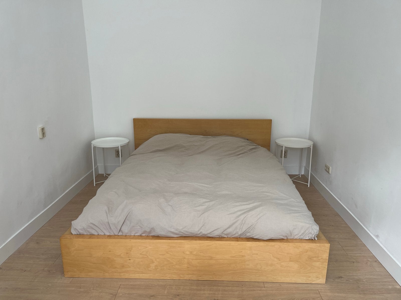 IKEA Malm bed berken incl. lattenb & matras 160x200, Huis en Inrichting, Slaapkamer | Bedden, Ophalen, Gebruikt, Beige, Tweepersoons
