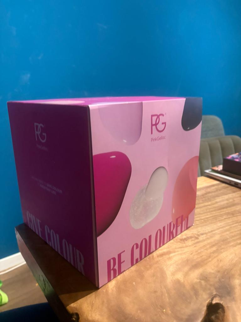 Pink gellac luxe set, Ophalen of Verzenden, Zo goed als nieuw, Overige kleuren, Handen en Nagels