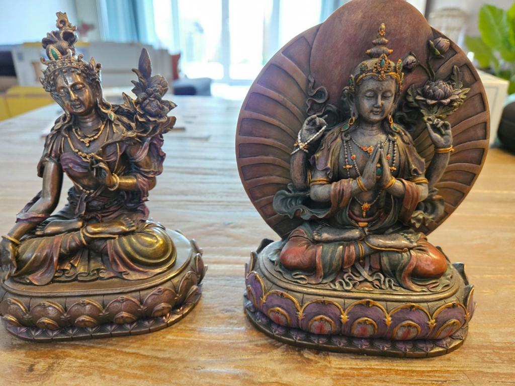 Boeddha beeldjes Tibetaanse stijl Meditaton Gallerie massief, Ophalen of Verzenden, Zo goed als nieuw