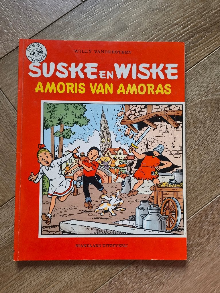 Suske en Wiske "Amoris van Amoras" nr 200 eerste druk 1984, Willy Vandersteen, Eén stripboek, Ophalen of Verzenden, Zo goed als nieuw