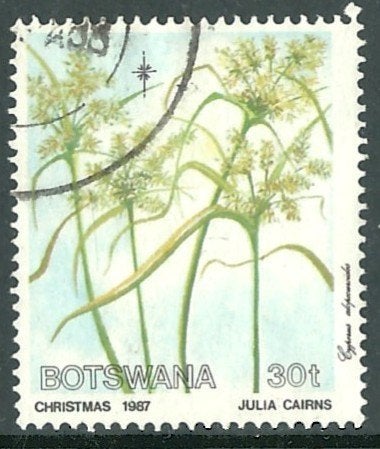 BOTSWANA 1987 30t. Kerstmis – Gras, Michel: 425, Gestempeld., Verzenden, Overige landen, Gestempeld