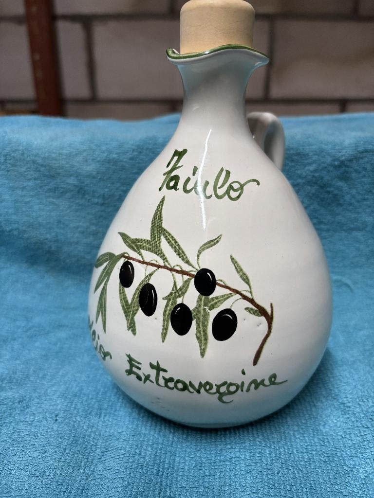 Italiaanse Olie Kruik Olijven, Antiek en Kunst, Curiosa en Brocante, Ophalen of Verzenden