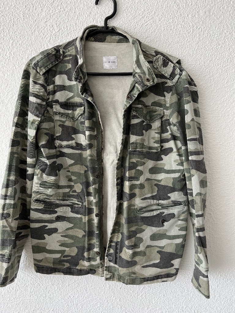 Anine Bing army green leger print camouflage jas, Maat 38/40 (M), Verzenden, Zo goed als nieuw, Jasje