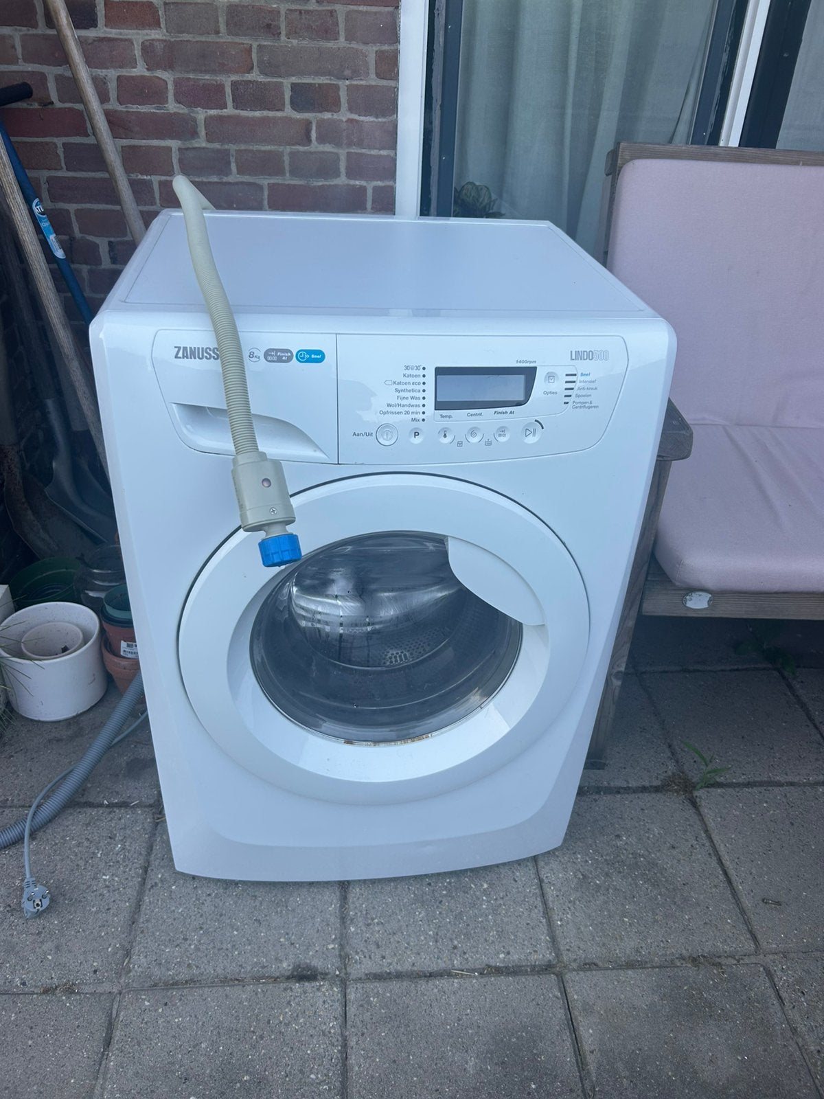Wasmachine te koop, Witgoed en Apparatuur, Ophalen, 1200 tot 1600 toeren, Gebruikt, Voorlader