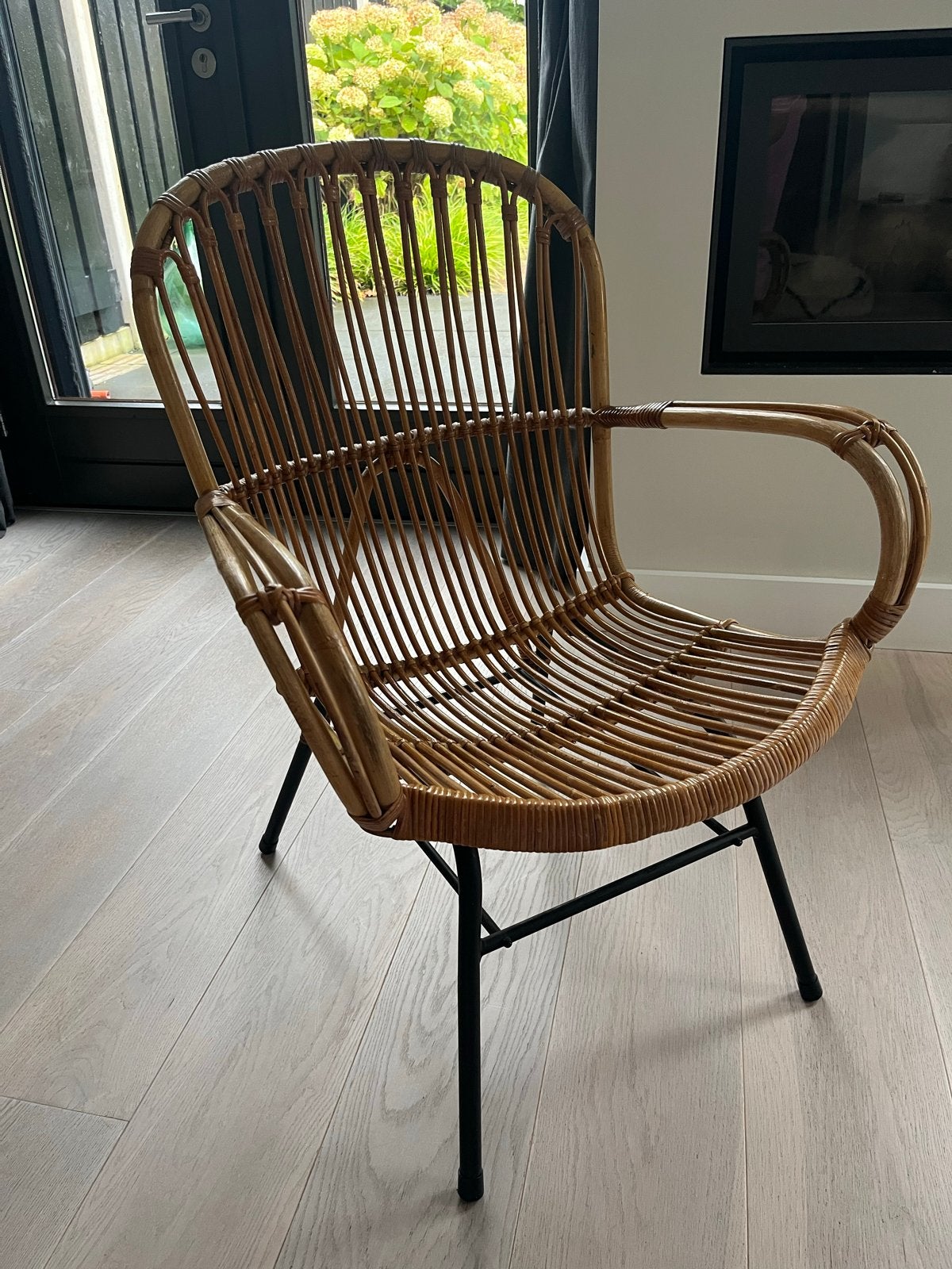 Vintage rotan stoel Rohé Noordwolde, Ophalen, Gebruikt, Bruin, Riet of Rotan