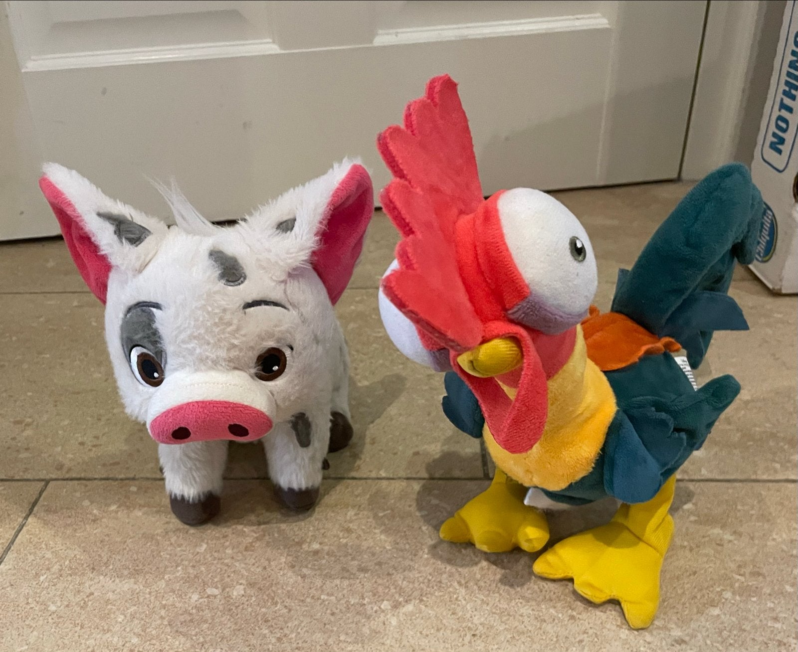 Moana knuffels: Pua het varkentje en Heihei de kip, Gebruikt, Overige typen, Ophalen of Verzenden, Middelgroot (20 tot 80 cm)