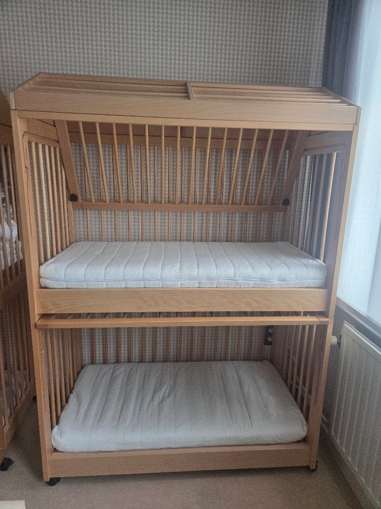 Duobedje,stapelbed, Ophalen, 85 tot 100 cm, Hoogslaper of Stapelbed, Gebruikt