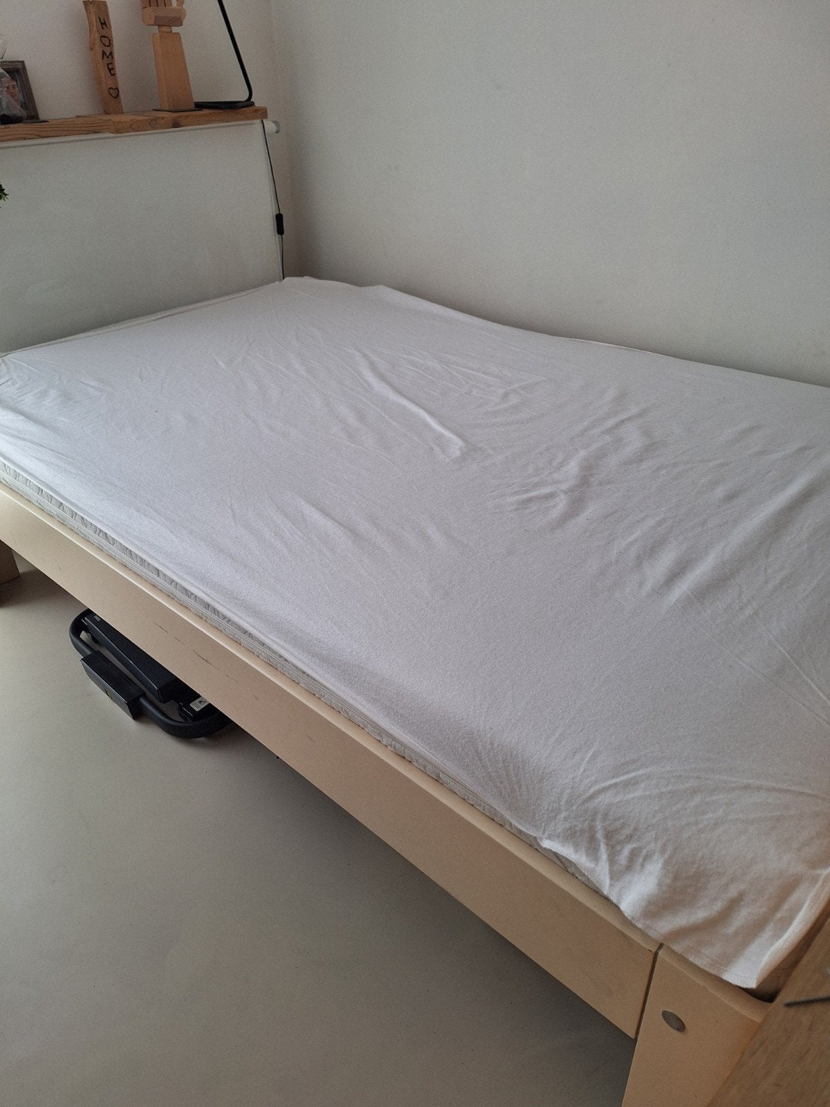 Auping Auronde bed 120x200 gebroken wit met spiraal en matra, Ophalen of Verzenden
