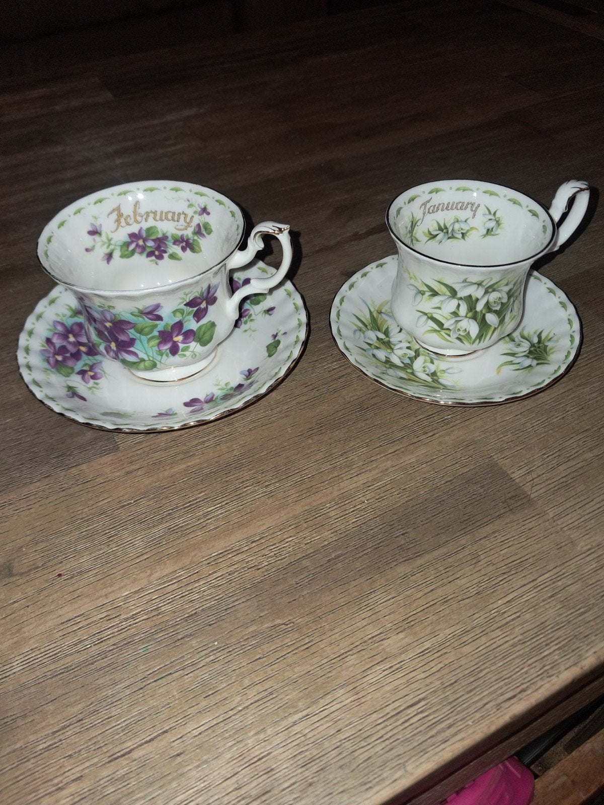 Royal Albert Flower of the Month kop en schotel set, Ophalen of Verzenden